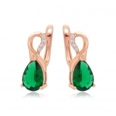 Apzeltīti ,mirdzoši auskari ar cirkonu